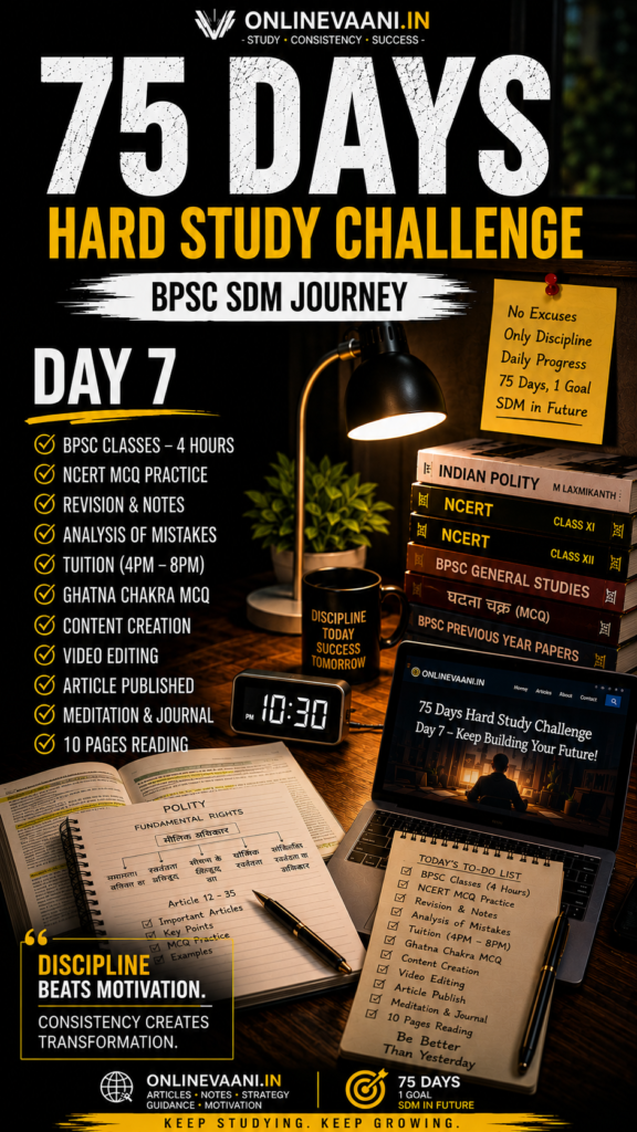 75 Days Hard Study Challenge – Day 7