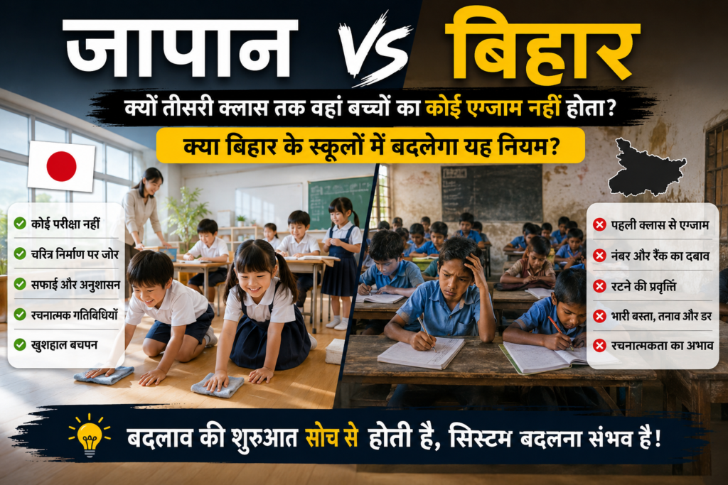 जापान बनाम बिहार शिक्षा व्यवस्था, Japan vs Bihar Education System